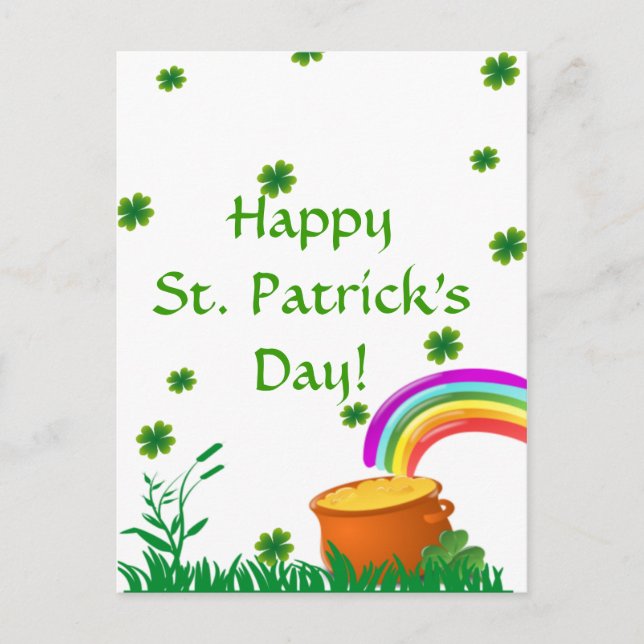 Postal de oro del Día de San Patricio (Anverso)