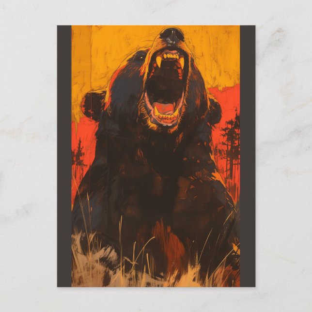 Postal de oso enfurecido (Anverso)