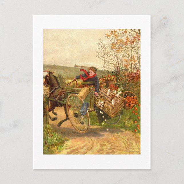 Postal de otoño vintage (Anverso)
