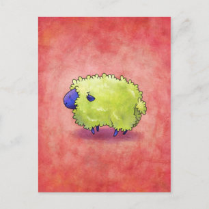 Postal de oveja azul