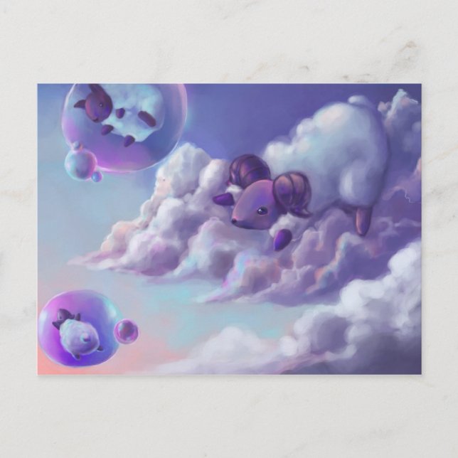 Postal de ovejas cortas (Anverso)