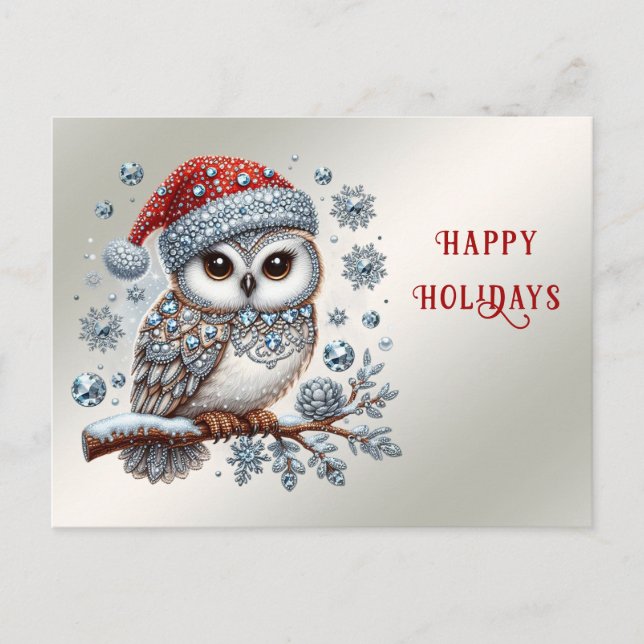Postal de Owl navidades (Anverso)
