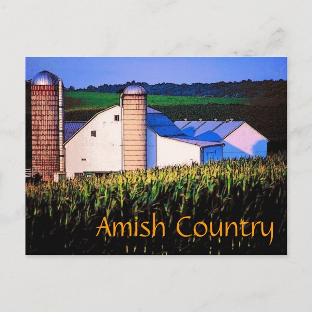 Postal de país Amish (Anverso)