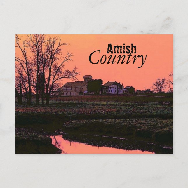 Postal de país Amish (Anverso)