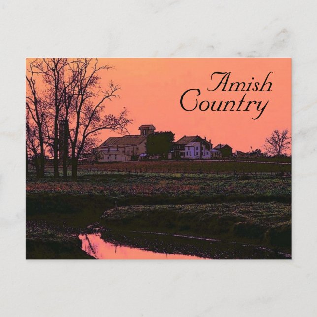 Postal de país Amish (Anverso)