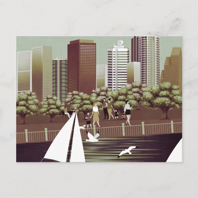 Postal de paisaje urbano (Anverso)