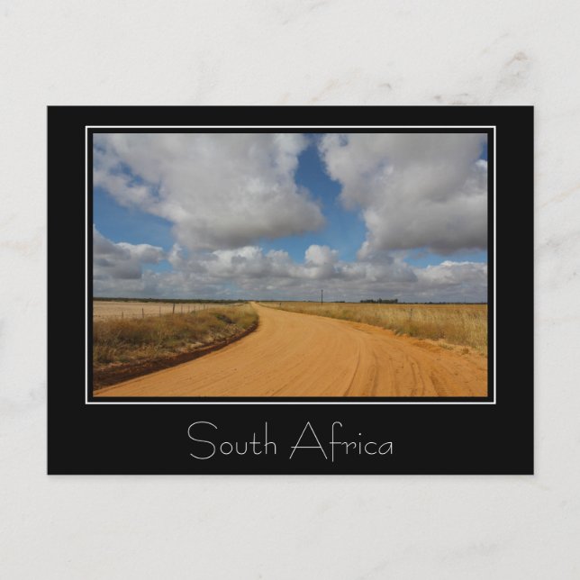 Postal de paisajes de carreteras de Sudáfrica (Anverso)