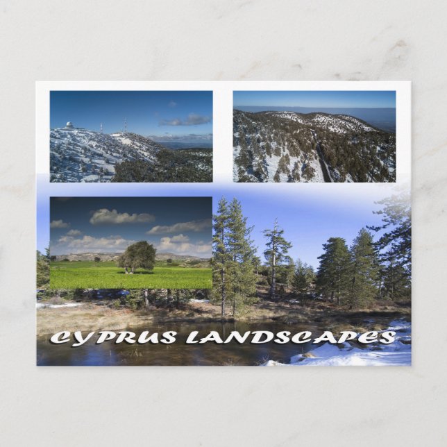 postal de paisajes de Chipre (Anverso)