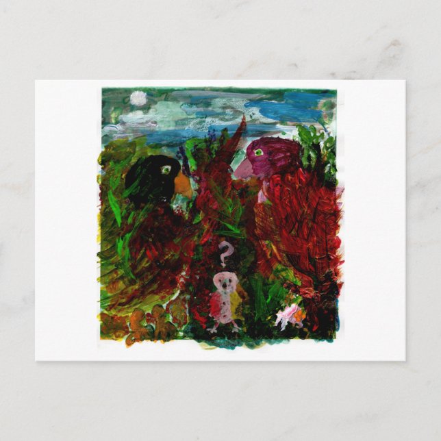 Postal de pájaro confuso (Anverso)