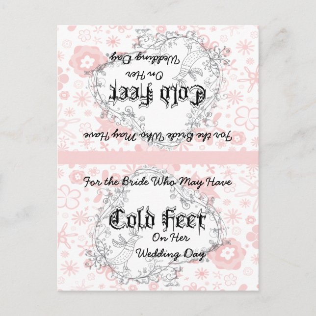 Postal de pájaro de color de pies fríos (Anverso)