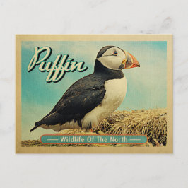 Postal de pájaro de Puffin - Vida silvestre del no