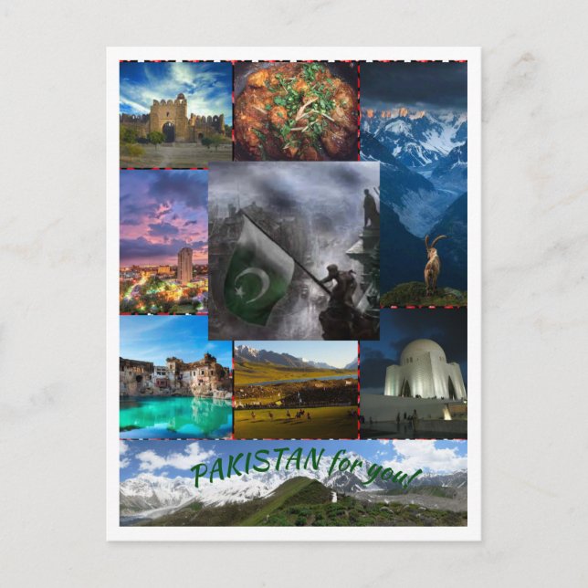 Postal de Pakistán (Anverso)