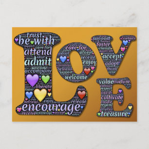 postal de palabras de amor