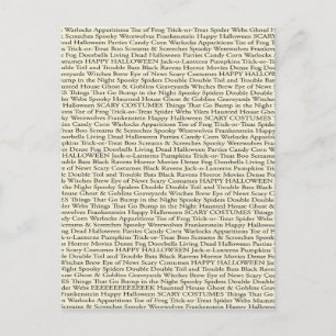 Postal de palabras espeluznantes