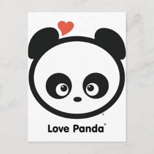 Postal de Panda® del amor