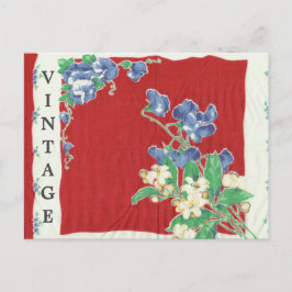 Postal de pañuelo rojo vintage
