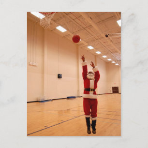 Postal de Papá Noel del afroamericano