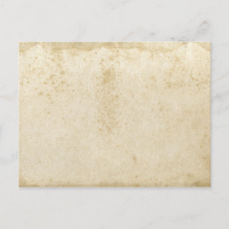 Postal de papel con manchas de antigüedades en bla