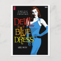 Postal de papel: Diablo En Un Vestido Azul