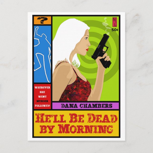 Postal de papel: morirá por la mañana (Anverso)