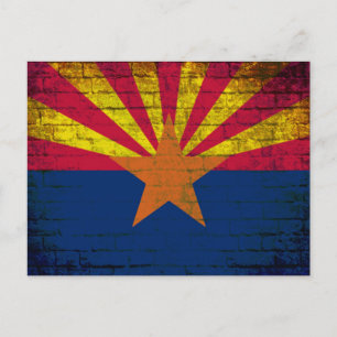 Postal de pared de ladrillo grueso de la bandera d