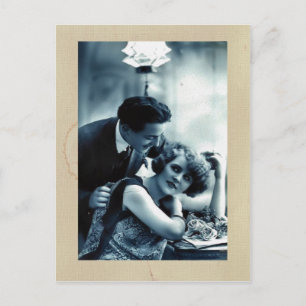 Postal de pareja de cosecha