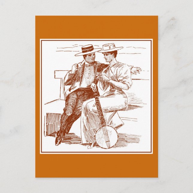 Postal de pareja victoriana (Anverso)