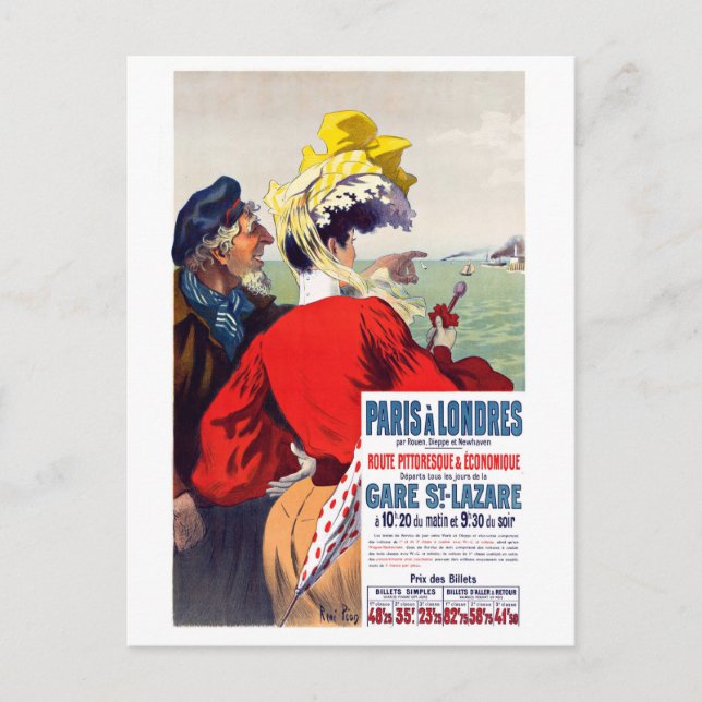 Postal De París a Londres (Anverso)