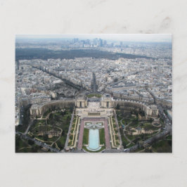 Postal de París con vista aérea