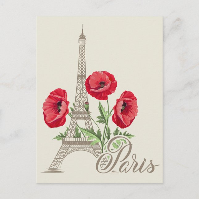 Postal de París Francia (Anverso)