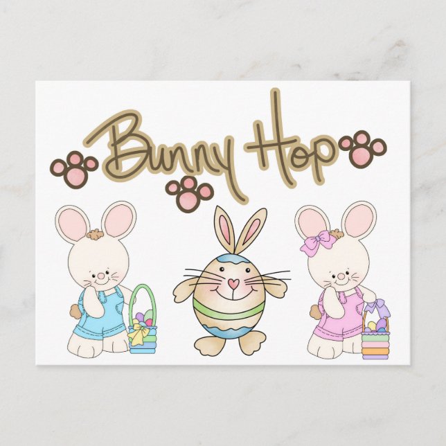 Postal de Pascua de Bunny Hop (Anverso)