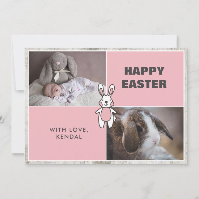 Postal de Pascua de Dos Collages de fotos (Anverso)
