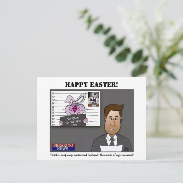 Postal de Pascua de Golpe de Pollo (Anverso de pie)