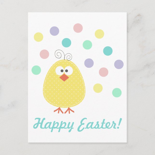 Postal de Pascua de Pollito (Anverso)