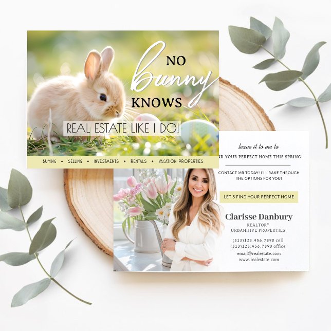 Postal de Pascua Real Estatal de Realtor Agent Spr (Realtor Agent Spring Real Estate Easter Postcard)