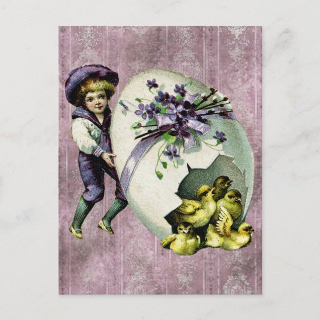 Postal de Pascua Vintage (Anverso)