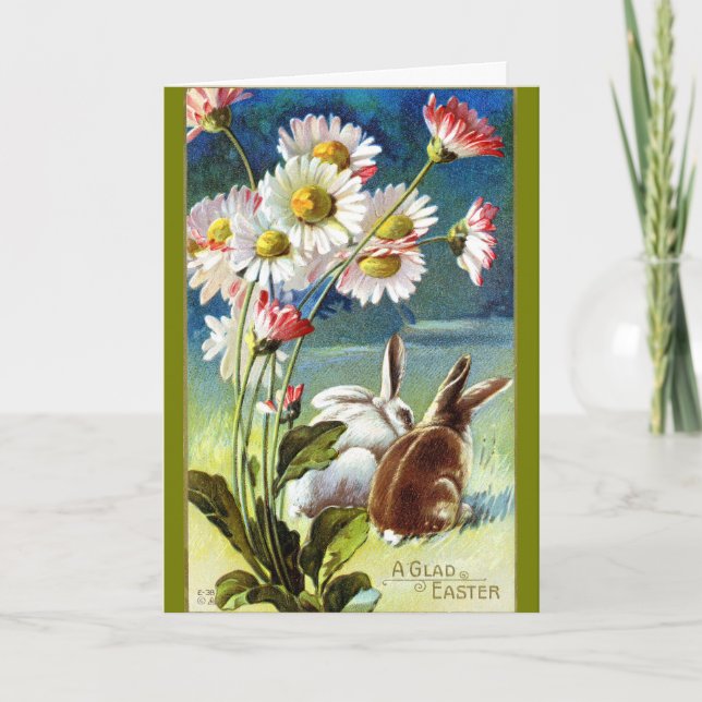 Postal de Pascua Vintage - Bunnix de Pascua (Anverso)