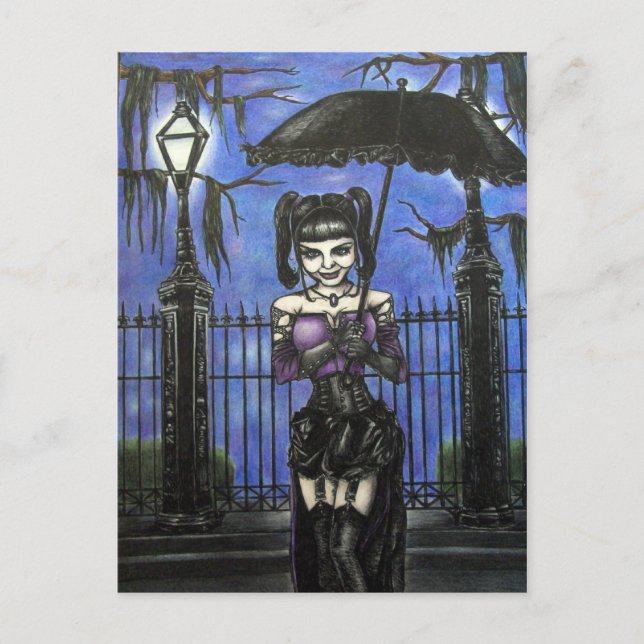 Postal de paseo nocturno (Anverso)