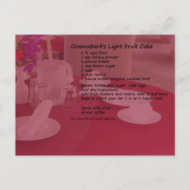 Postal de pastel de fruta ligera