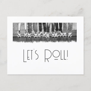 Postal de patinaje sobre patines