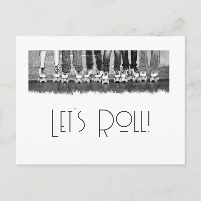 Postal de patinaje sobre patines (Anverso)