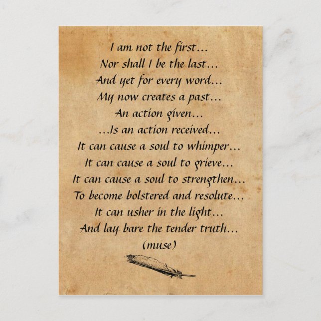 Postal de Pâtisseries Poétique de Muse (Anverso)