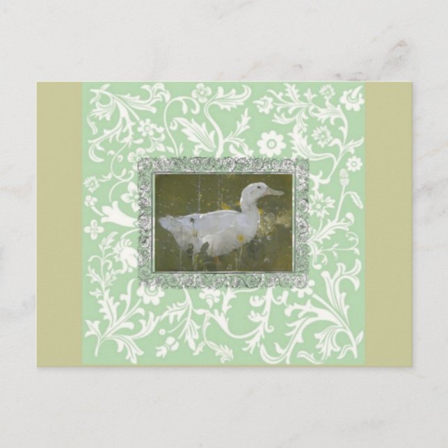 Postal de pato acuarela (Anverso)
