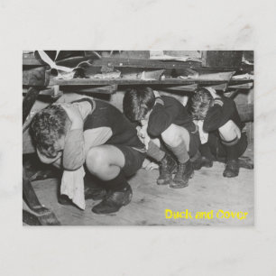 Postal de pato y cubierta