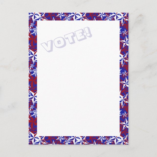 postal de Patriot Stars VOTE (Anverso)