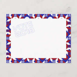 Postal de Patriotic Star Quilt VOTE 2018