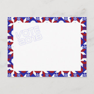 Postal de Patriotic Star Quilt VOTE 2018