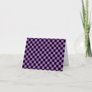 Postal de patrón de lavanda y negro