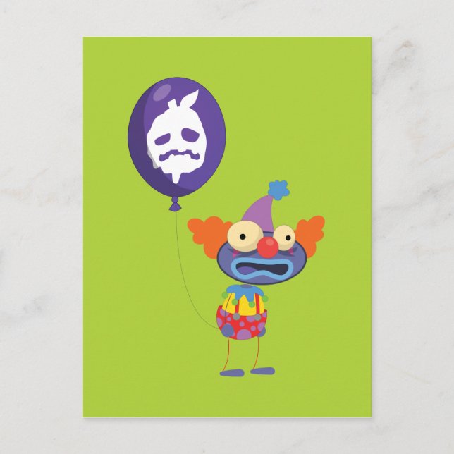 Postal de Payaso Poptropica Zomberry (Anverso)