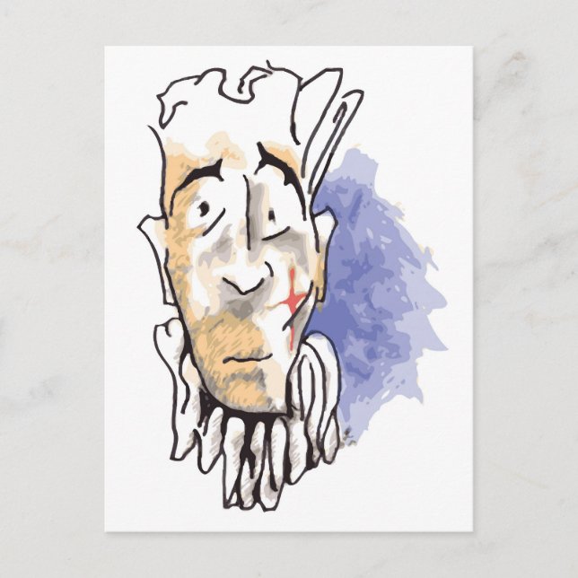 Postal de payaso triste (Anverso)